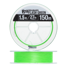 Шнур плетеный Seaguar R-18 Seabass PE X8 #1,5 0,205мм 150м (flash green)