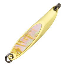 Блесна колеблющаяся Boggy Urizun Spoon Abalone 15гр #Glow/Gold