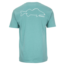 Футболка Simms Walleye Outline T-Shirt XL Oil Blue Heather