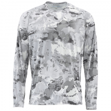 Лонгслив Simms SolarFlex LS Crewneck - Print M Cloud Camo Grey