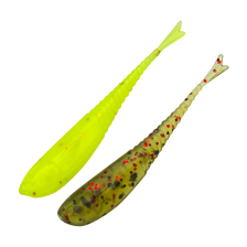 Приманка силиконовая Crazy Fish Glider 1,2" кальмар #6/68 Chartreuse/Black/Red Watermelon