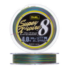 Шнур плетеный Duel PE Super X-Wire 8 #4 0,34мм 300м (5Color-Yellow Marking)