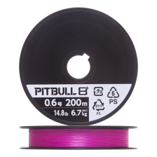 Шнур плетеный Shimano Pitbull 8+ #0,6 0,128мм 200м (tracer pink)