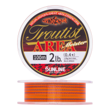 Леска монофильная Sunline Troutist Area Meister 2Lb #0,4 0,104мм 100м (flash orange/stealth black)