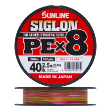 Шнур плетеный Sunline Siglon PE X8 #2,5 0,270мм 200м (multicolor)