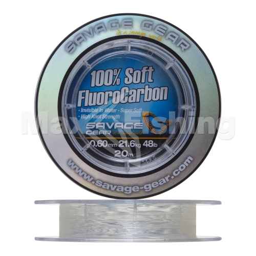 Флюорокарбон Savage Gear Soft Fluorocarbon 0,6мм 20м (clear)