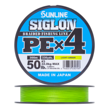 Шнур плетеный Sunline Siglon PE X4 #3,0 0,296мм 300м (light green)