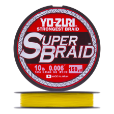 Шнур плетеный Yo-Zuri PE Superbraid 10Lb 0,15мм 135м (yellow)