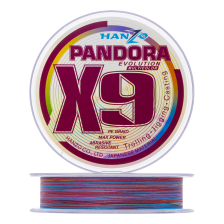 Шнур плетеный Hanzo Pandora Evolution X9 #1,5 0,21мм 150м (multicolor)