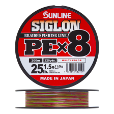 Шнур плетеный Sunline Siglon PE X8 #1,5 0,209мм 200м (multicolor)