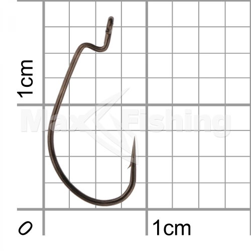 Крючок офсетный Varivas Inch Hook #10 (Small) (10шт) - 3 рис.