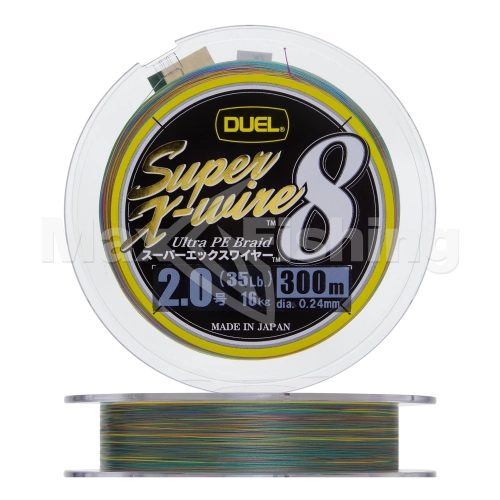 Шнур плетеный Duel PE Super X-Wire 8 #2 0,24мм 300м (5Color-Yellow Marking)