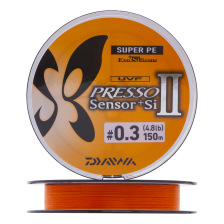 Шнур плетеный Daiwa UVF Presso Sensor+Si II #0,3 0,090мм 150м (orange)
