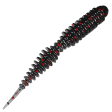 Приманка силиконовая Attack Dagger UL 1,6" #RS-009 Black Red Flk