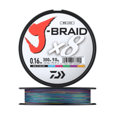 Шнур плетеный Daiwa J-Braid X8 #1,2 0,16мм 300м (multicolor)