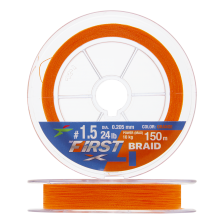 Шнур плетеный Intech First Braid X4 #1,5 0,205мм 150м (orange)