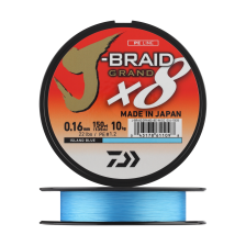 Шнур плетеный Daiwa J-Braid Grand X8E-W/SC + ножницы #1,2 0,16мм 135м (island blue)