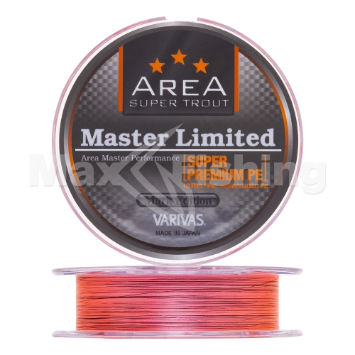 Шнур плетеный Varivas Area Super Trout Master Limited Super Premium PE X4 #0,15 0,065мм 75м (orange)