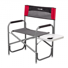 Кресло директорское Nisus Maxi с откидным столом серый/красный/черный