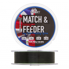 Леска монофильная Maver Match&Feeder Sinking 0,185мм 150м (dark green)