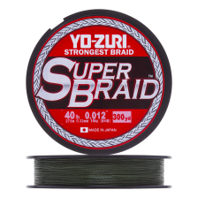 Шнур плетеный Yo-Zuri PE Superbraid 40Lb 0,32мм 270м (dark green)