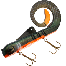 Приманка силиконовая Musky Innovations Custom Pro Magnum Bull Dawg Ultra Flash #Orange Belly Shiner