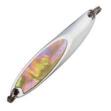 Блесна колеблющаяся Boggy Urizun Spoon Abalone 15гр #Glow/Silver