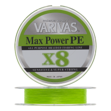 Шнур плетеный Varivas Max Power PE X8 #1,2 0,185мм 200м (lime green)