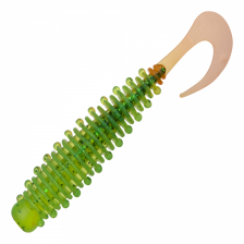 Приманка силиконовая Boroda Baits Mexer Tail 90мм #Зеленый/Ярко-Оранжевый