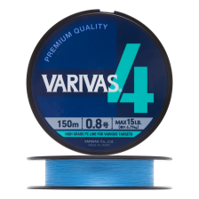 Шнур плетеный Varivas X4 #0,8 0,148мм 150м (water blue)