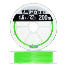 Шнур плетеный Kureha R-18 Seabass PE X8 #1,5 0,205мм 200м (flash green)