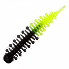 Приманка силиконовая Boroda Baits Ayra XL 3" #Чёрный/Лимон