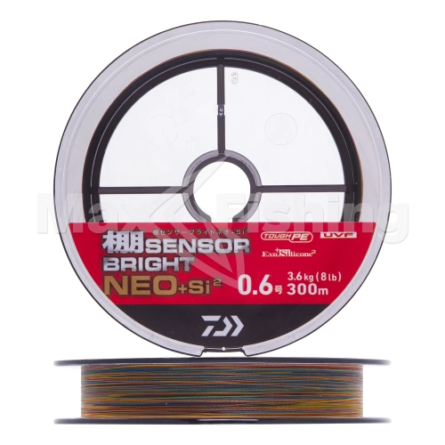 Шнур плетеный Daiwa UVF Tana Sensor Bright Neo +Si2 #0,6 0,128мм 300м (5color)