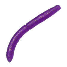 Приманка силиконовая Libra Lures Fatty D'Worm 65мм Cheese #020 Purple With Glitter