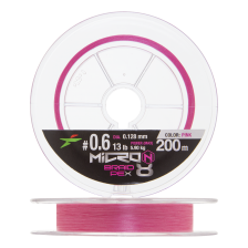 Шнур плетеный Intech Micron PE X8 #0,6 0,128мм 200м (pink)