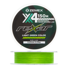 Шнур плетеный Zemex Rexar X4 0,20мм 150м (light green)