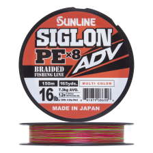 Шнур плетеный Sunline Siglon PE X8 ADV #1,2 0,187мм 150м (multicolor)