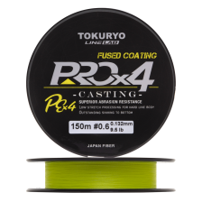 Шнур плетеный Tokuryo Pro PE X4 #0,6 0,132мм 150м (yellow)