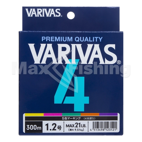 Шнур плетеный Varivas X4 Marking #1,2 0,185мм 300м (multicolor) - 3 рис.