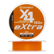 Шнур плетеный Zemex Extra X4 #0,3 0,090мм 150м (orange)