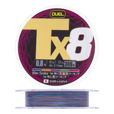 Шнур плетеный Duel PE Tx8 #0,8 0,15мм 300м (5Color)