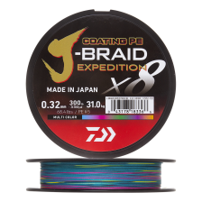 Шнур плетеный Daiwa J-Braid Expedition X8E #5,0 0,32мм 300м (multicolor)