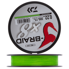 Шнур плетеный Daiwa J-Braid X8E-W/SC + ножницы #2,5 0,22мм 300м (chartreuse)