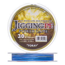 Шнур плетеный Toray Jigging PE Power Game X4 #3,0 200м (multicolor)