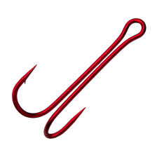 Крючок двойной Flagman Double Hook Long SS Red #4/0 (3шт)