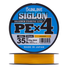 Шнур плетеный Sunline Siglon PE X4 #2 0,242мм 300м (orange)