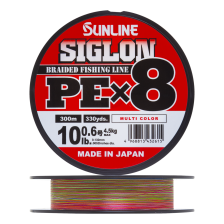 Шнур плетеный Sunline Siglon PE X8 #0,6 0,132мм 300м (multicolor)