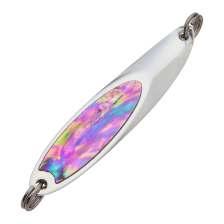 Блесна колеблющаяся Boggy Urizun Spoon Abalone 10гр #Black/Silver