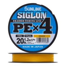 Шнур плетеный Sunline Siglon PE X4 #1,2 0,187мм 150м (orange)