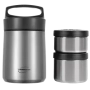 Термос для еды Thermos ThermoCafe TCLB-1480SY 1,48л с двумя контейнерами Steel